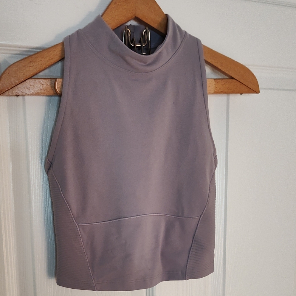 Athleta Women's Mock Neck Crop Top - Purple